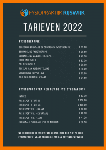 Tarieven 2022